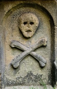 Skull and Crossbones Gravestone in Eyam